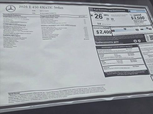 New 2026 Mercedes-Benz E 450 4MATIC Sedan image 16