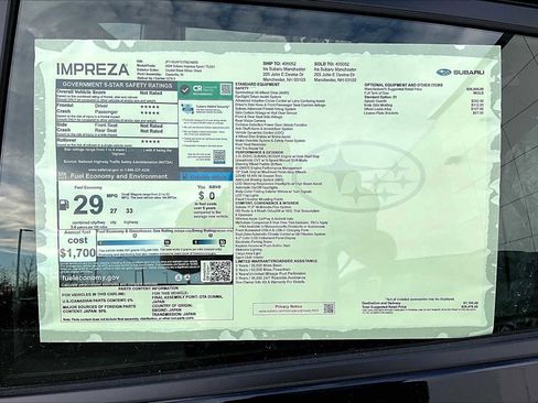 New 2026 Subaru Impreza 2.0i Sport image 18