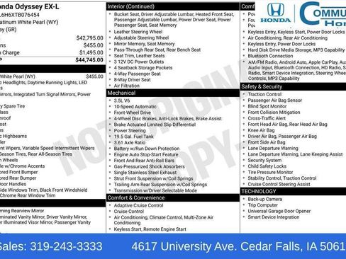 New 2026 Honda Odyssey EX-L image 32