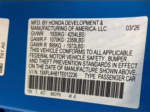 New 2026 Honda Civic Sport image 24