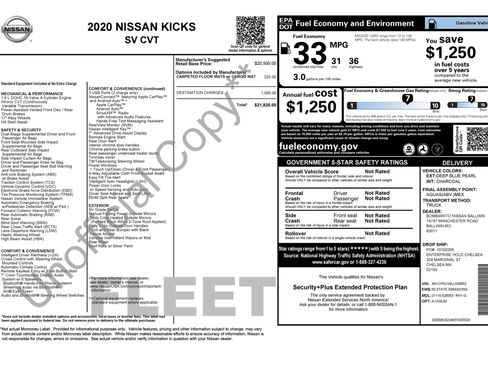 Used 2020 Nissan Kicks SV FWD image 3