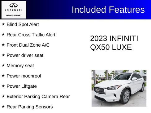 Certified 2023 INFINITI QX50 Luxe FWD image 4