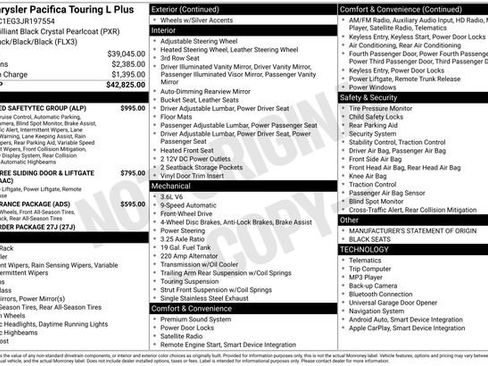 Used 2018 Chrysler Pacifica Touring-L Plus w/ Advanced Safetytec Group image 3