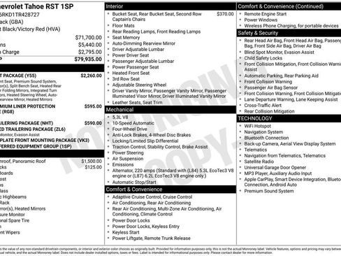 New 2026 Chevrolet Tahoe RST w/ Comfort Package AWD/4WD image 11