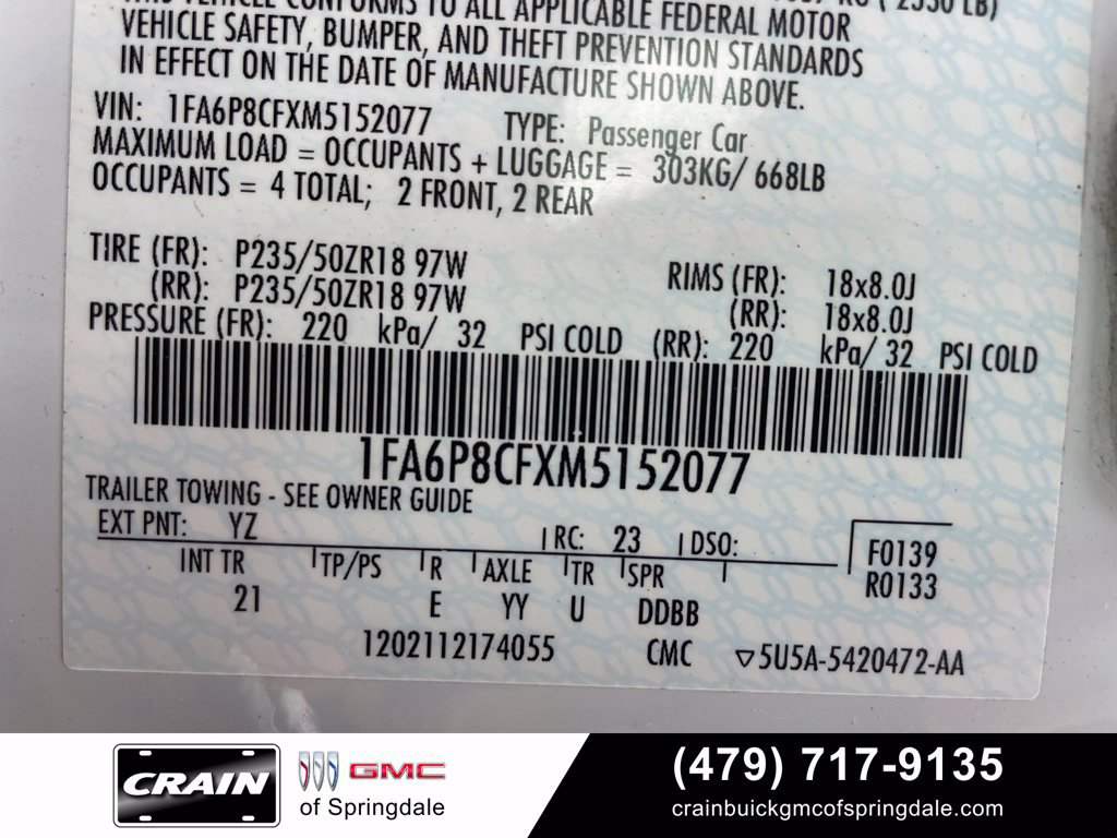 Used 2021 Ford Mustang GT w/ Equipment Group 301A RWD image 31