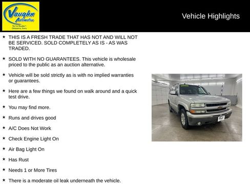 Used 2004 Chevrolet Tahoe Z71 w/ Z71 Preferred Equipment Group AWD/4WD image 2