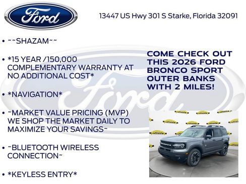 New 2026 Ford Bronco Sport Outer Banks w/ Outer Banks Tech Package+ AWD/4WD image 5