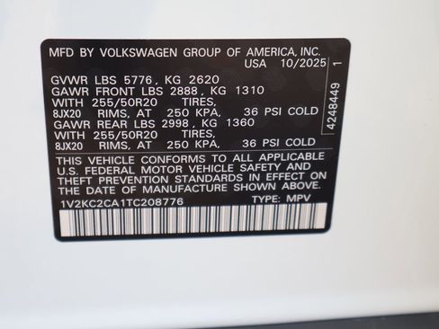 New 2026 Volkswagen Atlas Cross Sport SE image 44