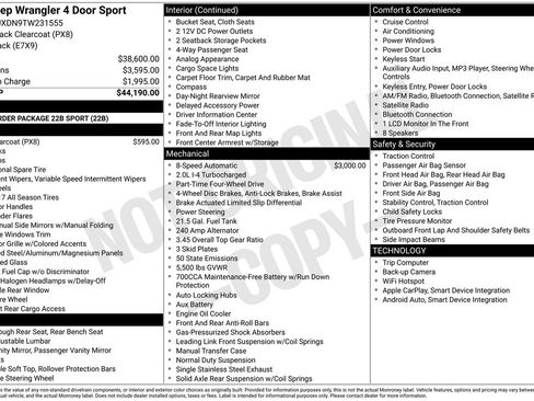 New 2026 Jeep Wrangler Unlimited Sport AWD/4WD image 27