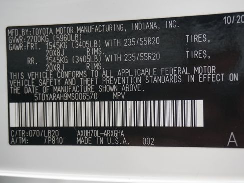 Used 2021 Toyota Highlander Limited image 36