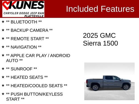 Used 2025 GMC Sierra 1500 Denali w/ Denali Reserve Package AWD/4WD image 2