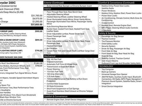 Used 2016 Chrysler 200 C w/ Premium Group image 32