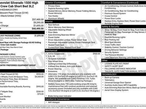 Certified 2021 Chevrolet Silverado 1500 High Country w/ Technology Package image 4