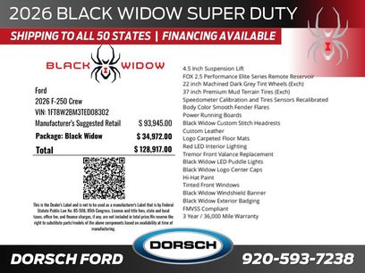 New 2026 Ford F250 Lariat w/ Black Appearance Package