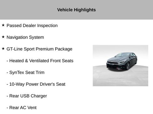 Certified 2023 Kia Forte GT-Line w/ GT-Line Premium Package FWD image 19