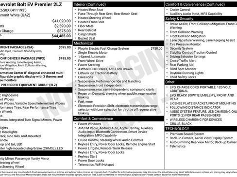 Used 2019 Chevrolet Bolt Premier w/ Infotainment Package FWD image 4