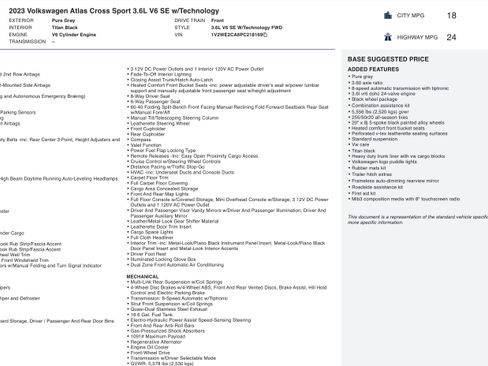 Used 2023 Volkswagen Atlas Cross Sport SE w/ Black Wheel Package image 4