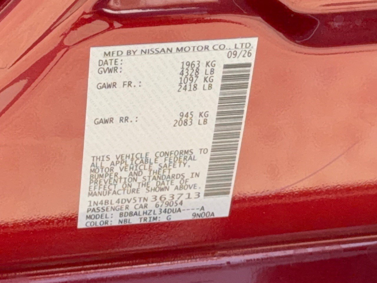 New 2026 Nissan Altima 2.5 SV FWD image 31