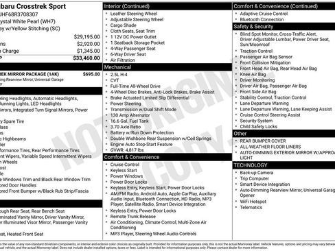 Certified 2024 Subaru Crosstrek 2.5i Sport w/ Crosstrek Mirror Package image 26