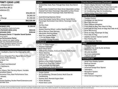 Certified 2025 INFINITI QX60 Luxe w/ Vision Package image 29
