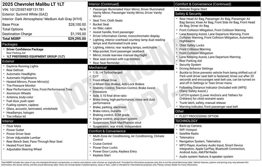 Used 2025 Chevrolet Malibu LT FWD image 4