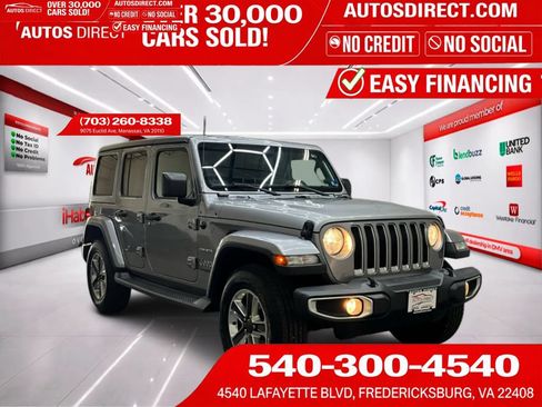 Used 2020 Jeep Wrangler Unlimited Sahara w/ Uconnect 4C Nav & Sound Group AWD/4WD image 1
