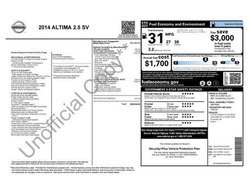 Used 2014 Nissan Altima 2.5 SV w/ Convenience Package FWD image 4