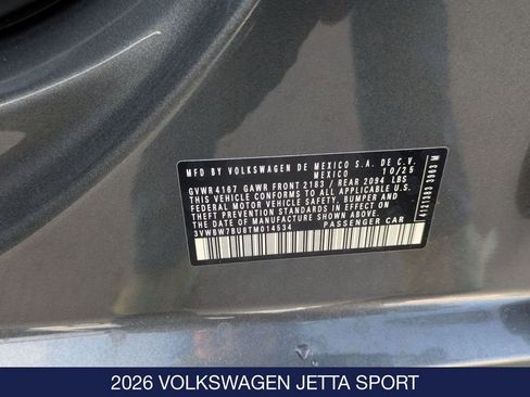 New 2026 Volkswagen Jetta Sport image 39