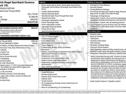 Used 2018 Buick Regal Essence w/ Sights and Sounds Package image 15