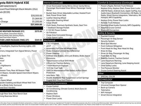 Used 2022 Toyota RAV4 XSE w/ XSE Grade Weather Package AWD/4WD image 3