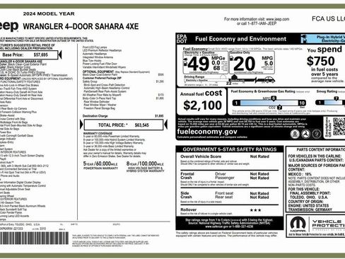 Used 2024 Jeep Wrangler Unlimited Sahara w/ Safety Group image 4