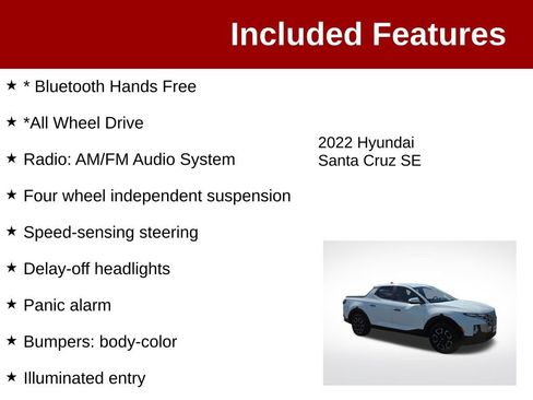 Used 2022 Hyundai Santa Cruz SE AWD/4WD image 3