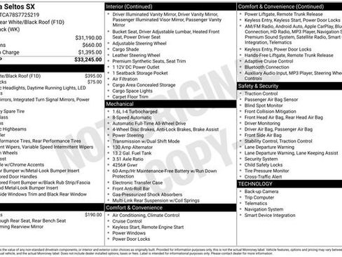 Certified 2025 Kia Seltos SX image 52