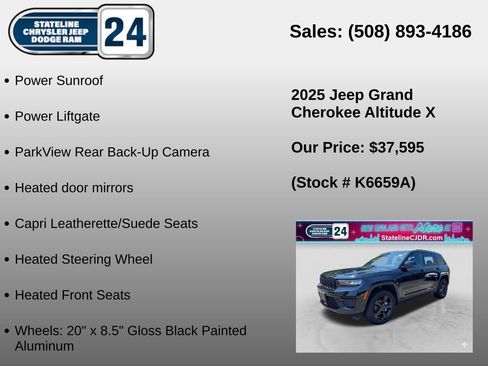 Certified 2025 Jeep Grand Cherokee Altitude AWD/4WD image 6