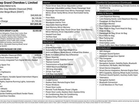 Used 2024 Jeep Grand Cherokee L Limited w/ Luxury Tech Group II AWD/4WD image 6