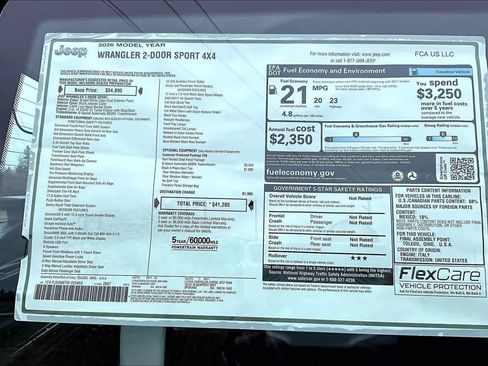 New 2026 Jeep Wrangler Sport image 23
