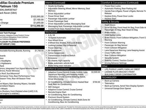 Used 2021 Cadillac Escalade Premium Luxury Platinum image 11