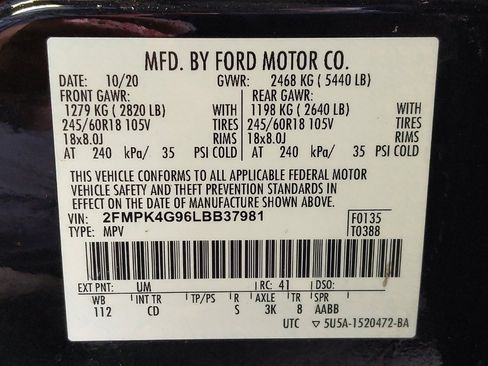 Used 2020 Ford Edge SE w/ Cargo Accessory Package AWD/4WD image 33