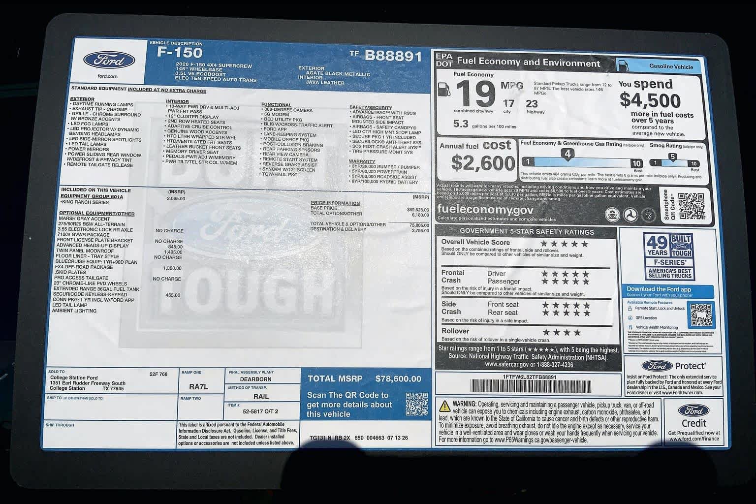 New 2026 Ford F150 King Ranch w/ Equipment Group 601A High AWD/4WD image 21