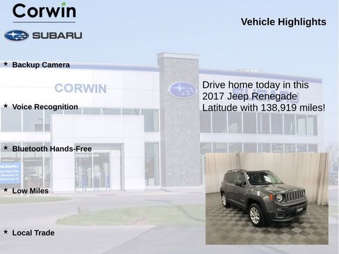 Used 2017 Jeep Renegade Latitude AWD/4WD image 6