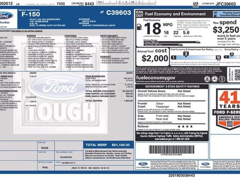Used 2018 Ford F150 King Ranch w/ Equipment Group 601A Luxury AWD/4WD image 28