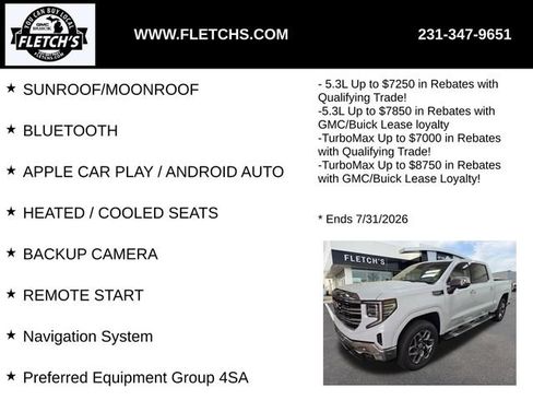 New 2026 GMC Sierra 1500 SLT w/ SLT Premium Plus Package AWD/4WD image 2