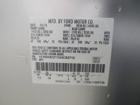 Used 2016 Ford Explorer Sport w/ Equipment Group 401A AWD/4WD image 33