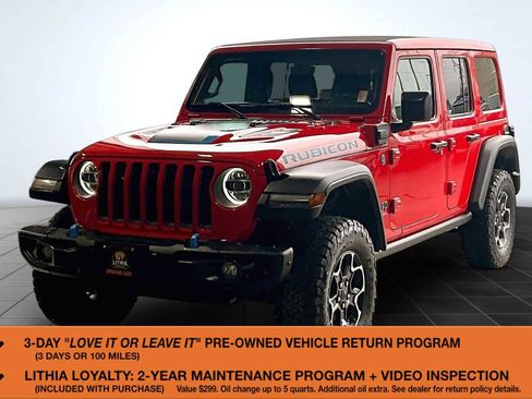 Used 2023 Jeep Wrangler Unlimited Rubicon 4xe w/ Steel Bumper Group image 1