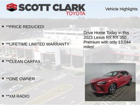 Used 2023 Lexus RX 350 Premium w/ Cold Area Package FWD image 13