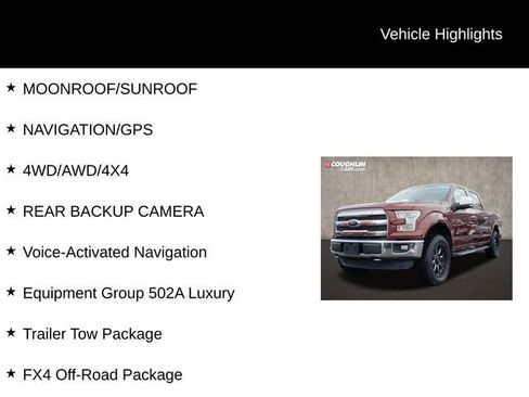 Used 2015 Ford F150 Lariat w/ Equipment Group 502A Luxury image 2