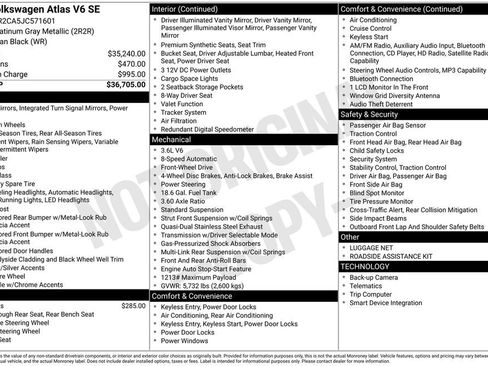 Used 2018 Volkswagen Atlas SE FWD image 27
