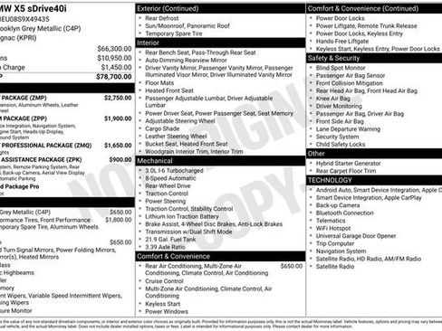 Used 2025 BMW X5 sDrive40i w/ M Sport Package RWD image 11
