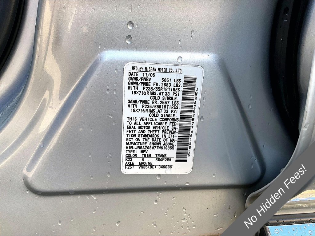 Used 2007 Nissan Murano SL w/ Touring Pkg AWD/4WD image 29