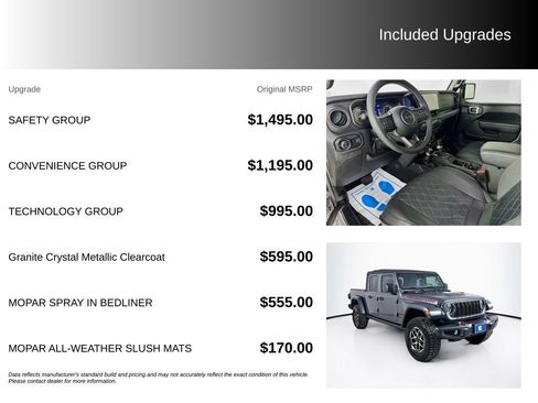 Used 2025 Jeep Gladiator Rubicon w/ Safety Group AWD/4WD image 5